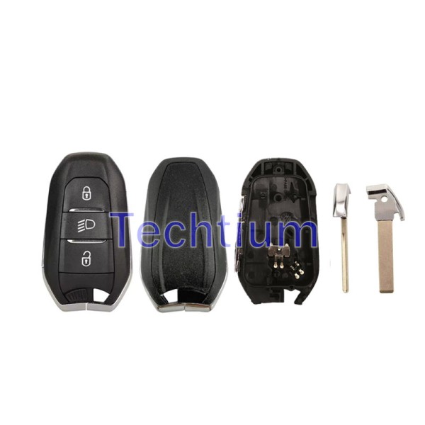 HU83/407 blade Light button (Old style) 3 tombol remote key shell untuk Citroen,Peugeot,DS